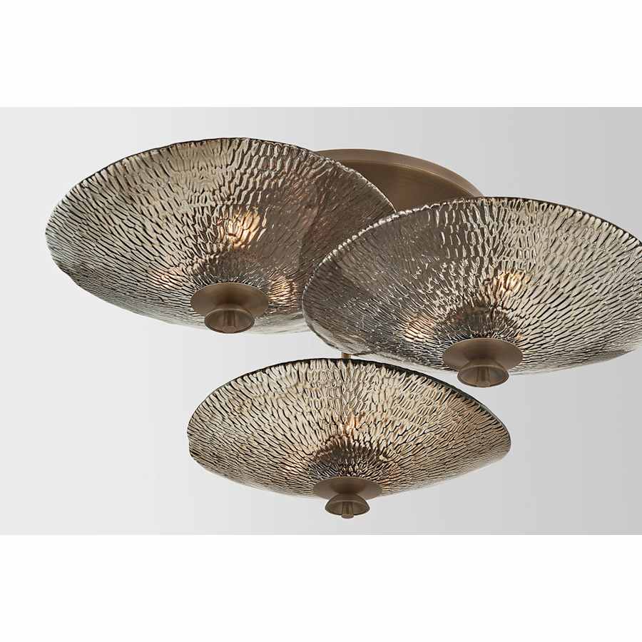 Corbett Lighting Alba 9 Light 36" Wide Semi-Flush Ceiling Fixture with Piastre Glass Shades