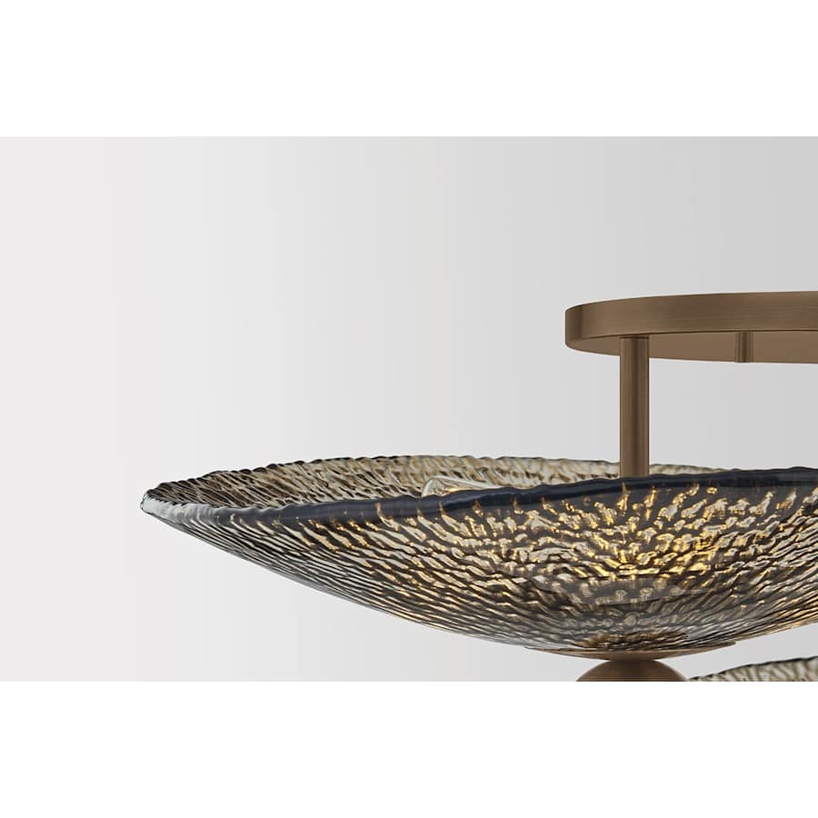 Corbett Lighting Alba 9 Light 36" Wide Semi-Flush Ceiling Fixture with Piastre Glass Shades