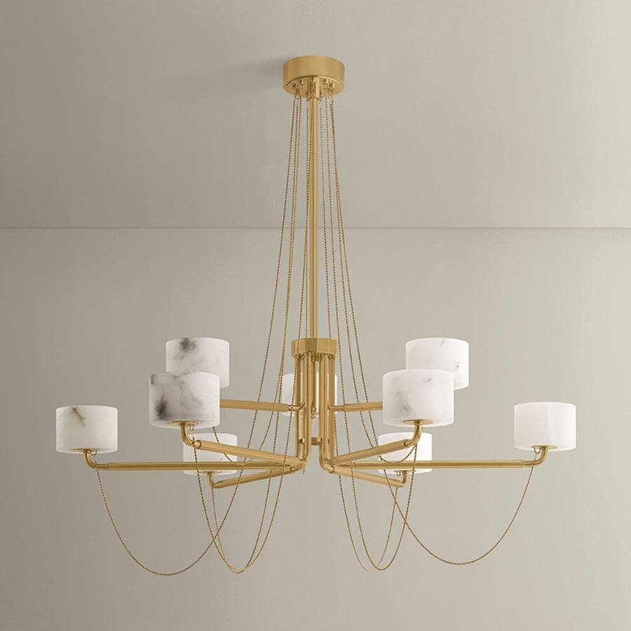 Corbett Lighting Bunda 9 Light 47" Wide Candle Style Chandelier