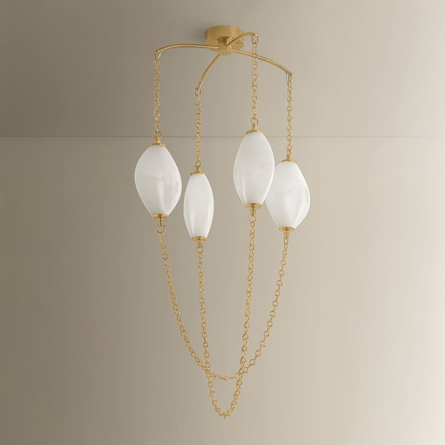 Corbett Lighting Positano 4 Light 30" Wide Abstract Chandelier