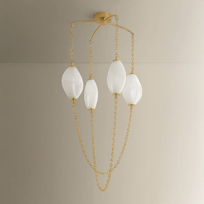 Corbett Lighting Positano 4 Light 30" Wide Abstract Chandelier