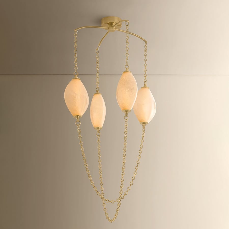 Corbett Lighting Positano 4 Light 30" Wide Abstract Chandelier