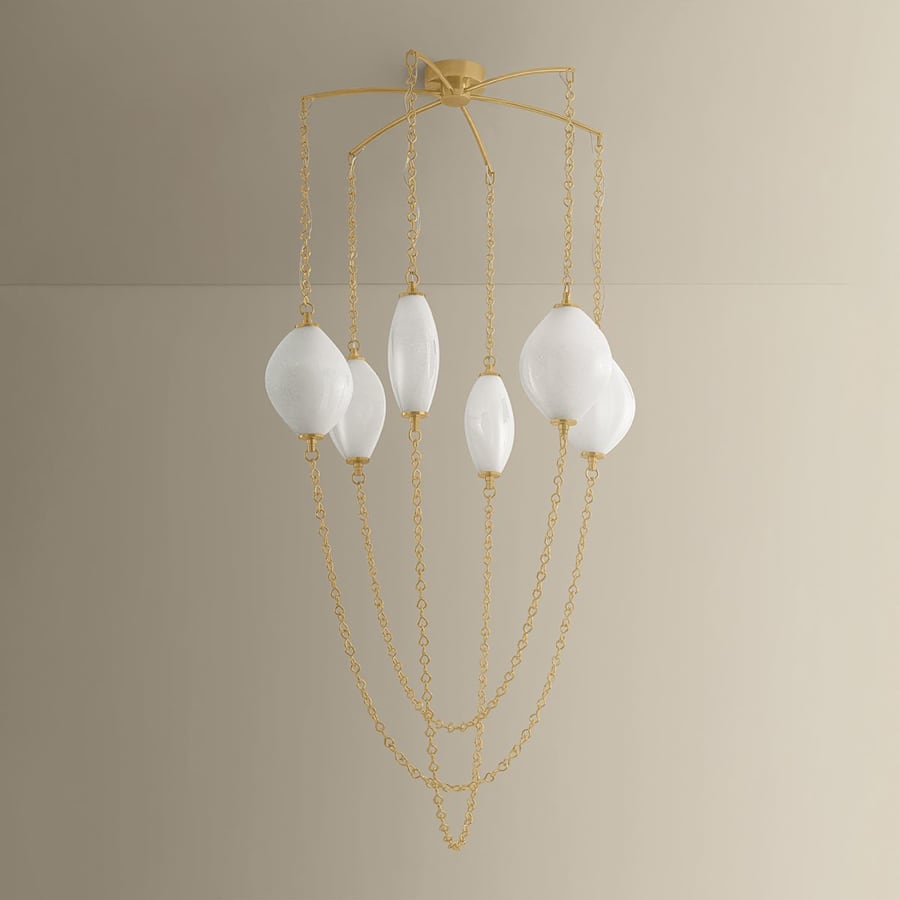 Corbett Lighting Positano 6 Light 39" Wide Abstract Chandelier