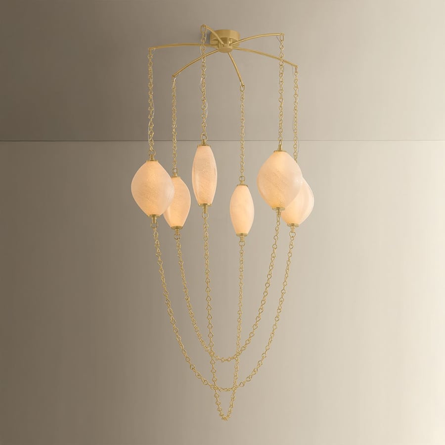 Corbett Lighting Positano 6 Light 39" Wide Abstract Chandelier