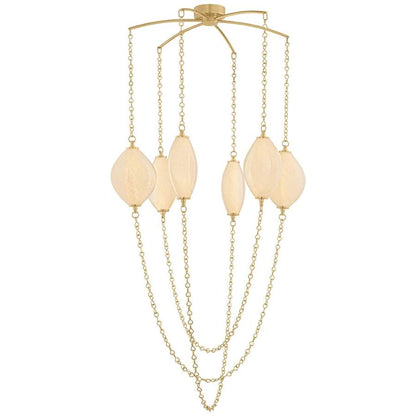 Corbett Lighting Positano 6 Light 39" Wide Abstract Chandelier