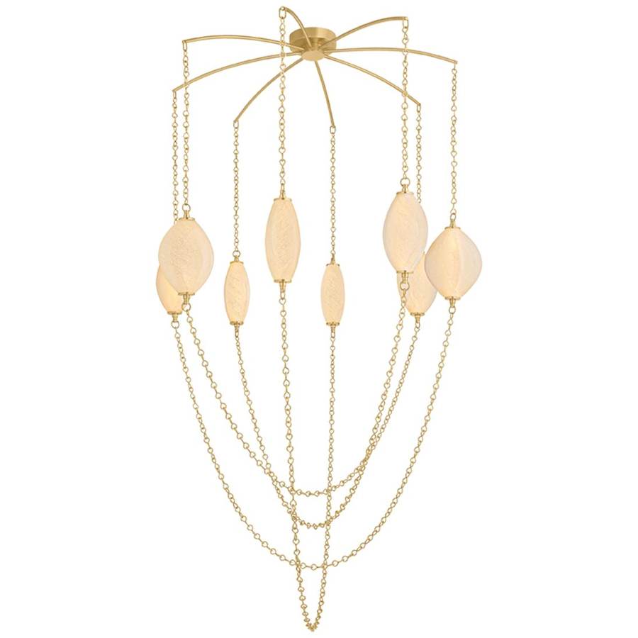 Corbett Lighting Positano 8 Light 54" Wide Abstract Chandelier