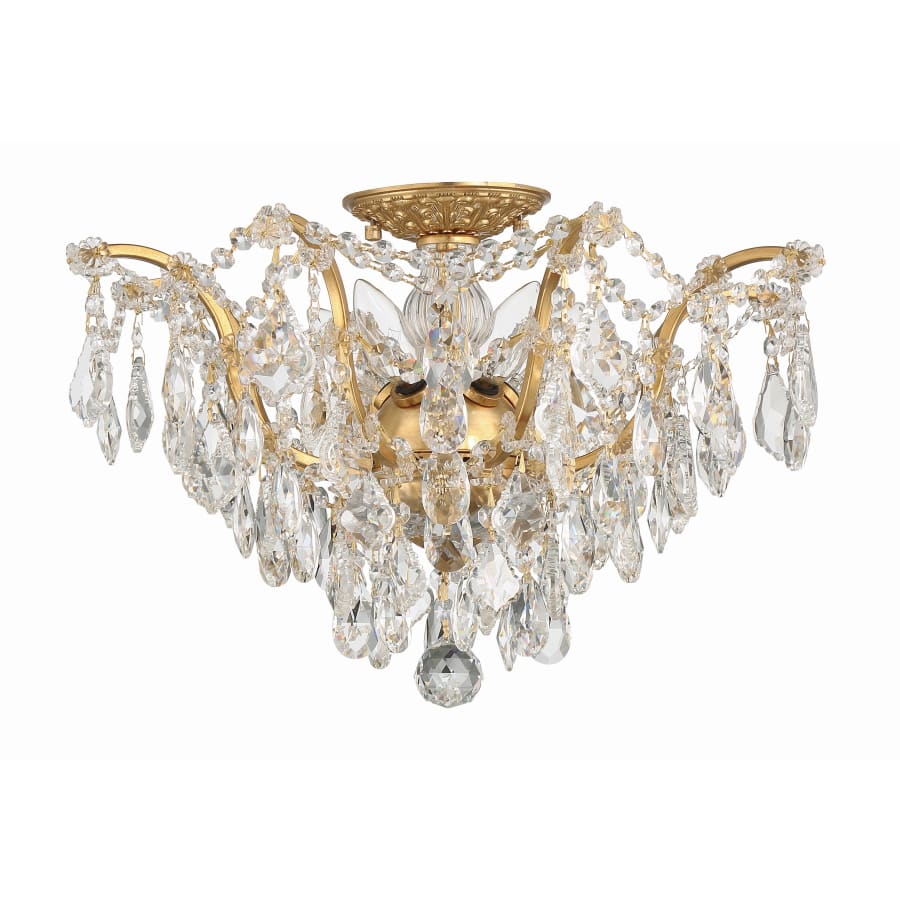 Crystorama Lighting Group Filmore 5 Light 19" Wide Semi-Flush Waterfall Ceiling Fixture with Swarovski Strass Crystal Accents