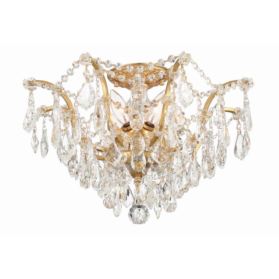 Crystorama Lighting Group Filmore 5 Light 19" Wide Semi-Flush Waterfall Ceiling Fixture with Swarovski Strass Crystal Accents