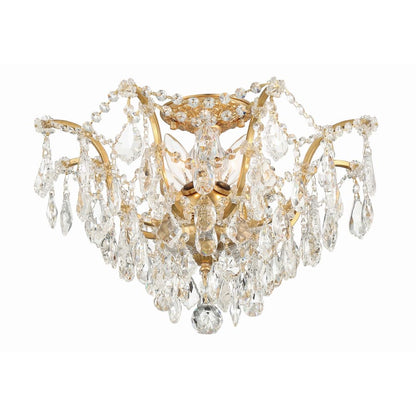 Crystorama Lighting Group Filmore 5 Light 19" Wide Semi-Flush Waterfall Ceiling Fixture with Swarovski Strass Crystal Accents