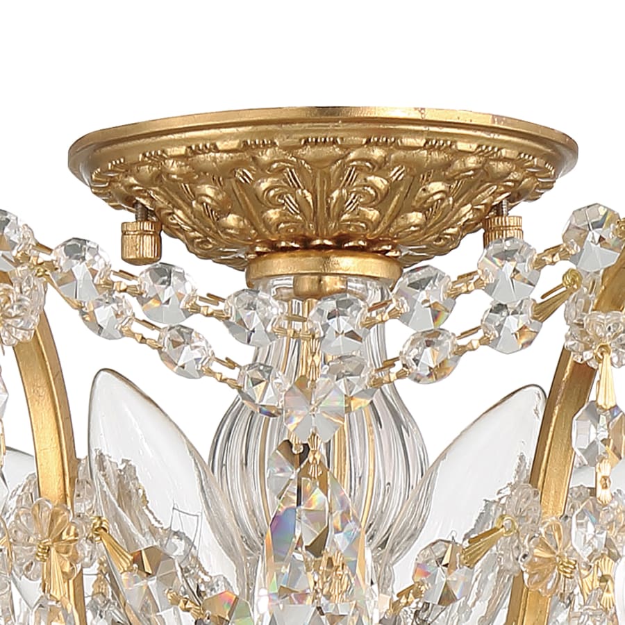 Crystorama Lighting Group Filmore 5 Light 19" Wide Semi-Flush Waterfall Ceiling Fixture with Swarovski Strass Crystal Accents