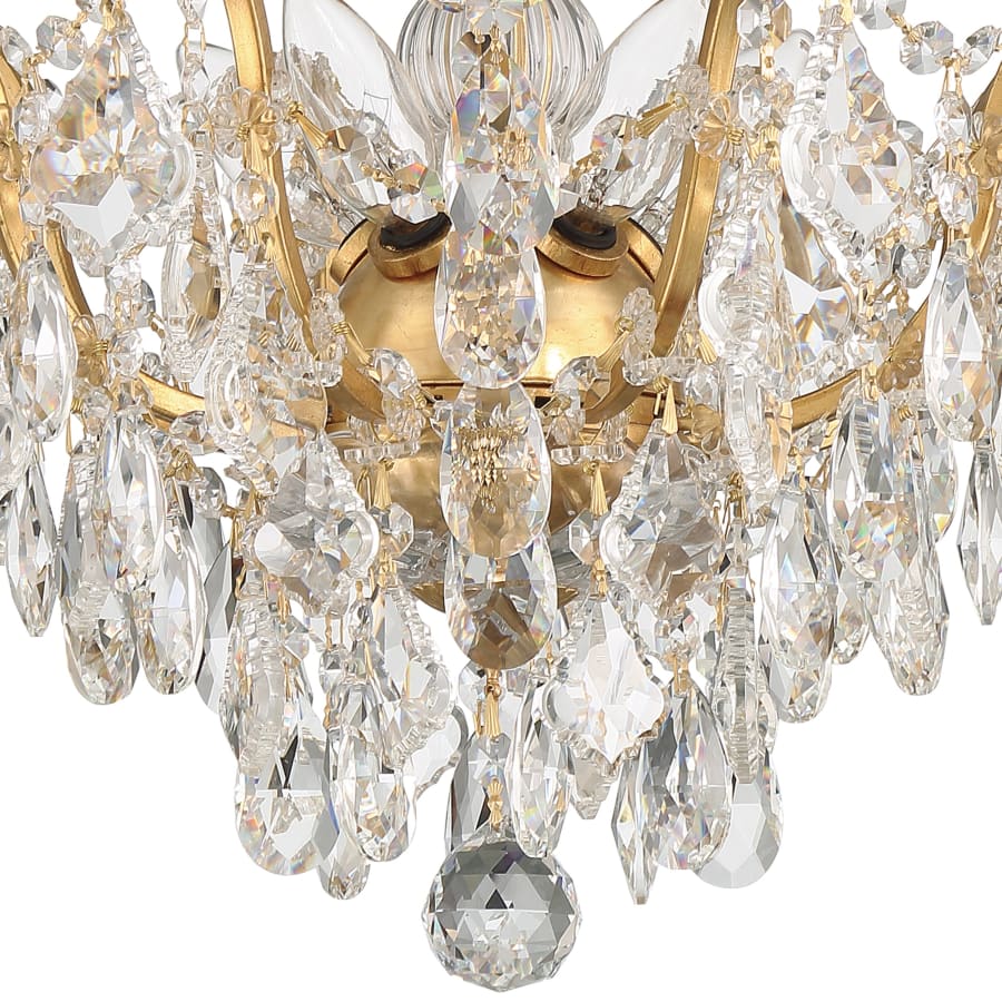 Crystorama Lighting Group Filmore 5 Light 19" Wide Semi-Flush Waterfall Ceiling Fixture with Swarovski Strass Crystal Accents