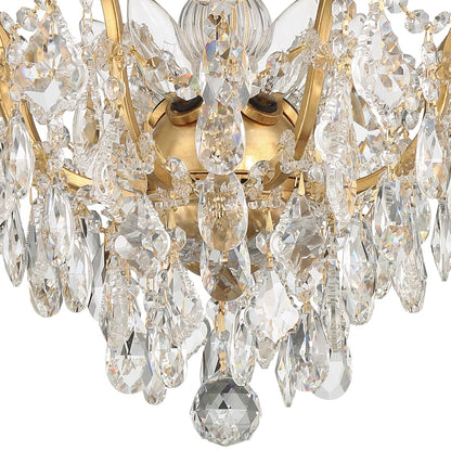 Crystorama Lighting Group Filmore 5 Light 19" Wide Semi-Flush Waterfall Ceiling Fixture with Swarovski Strass Crystal Accents