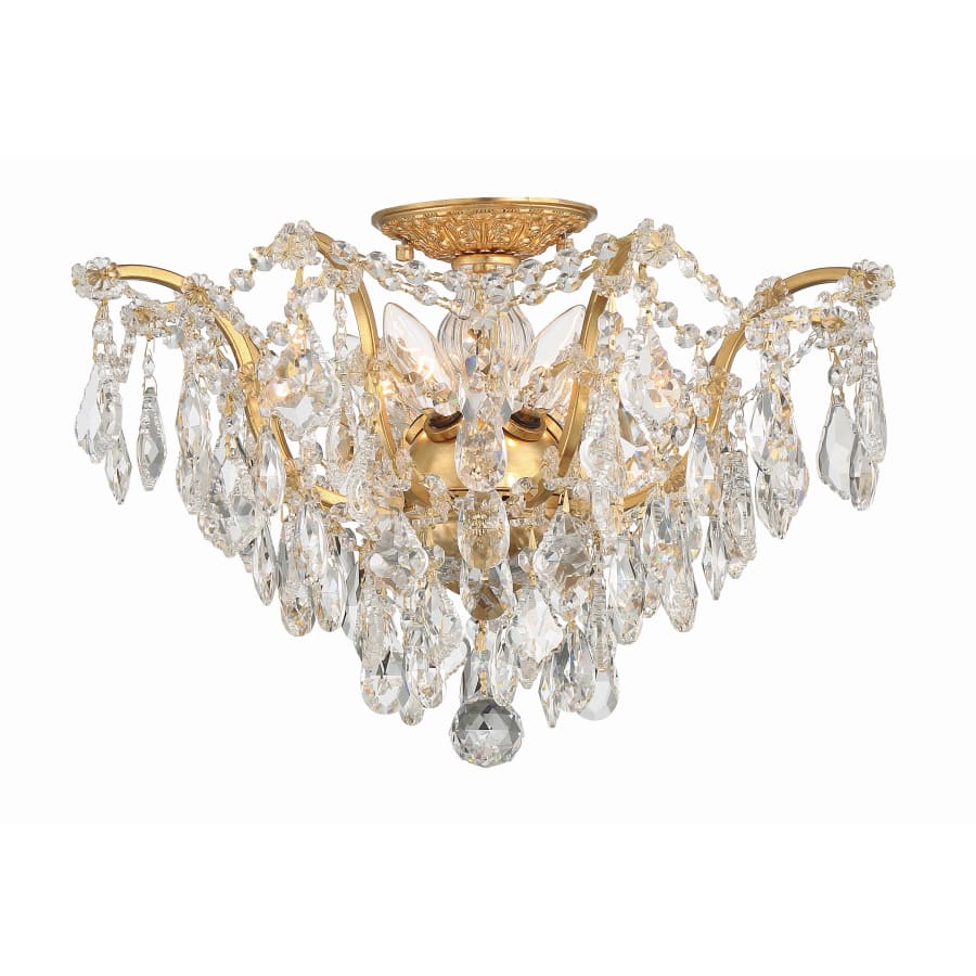 Crystorama Lighting Group Filmore 5 Light 19" Wide Semi-Flush Waterfall Ceiling Fixture with Swarovski Strass Crystal Accents