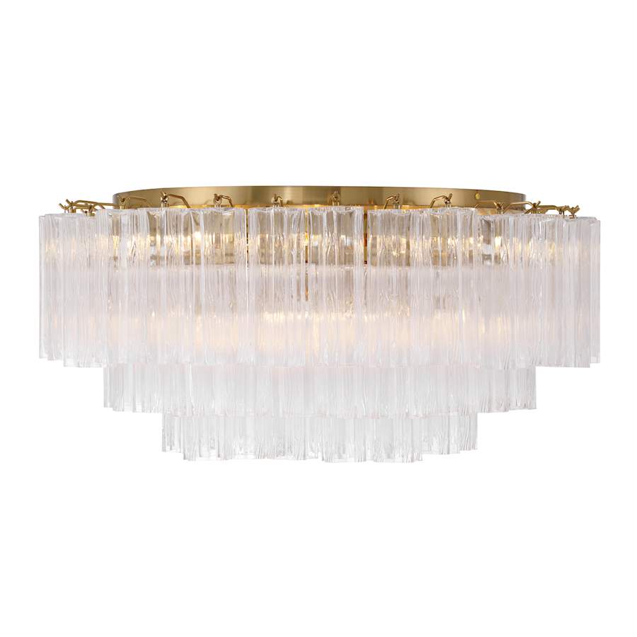 Crystorama Lighting Group Addis 16 Light 32" Wide Flush Mount Drum Ceiling Fixture with Clear Tronchi Glass Shade