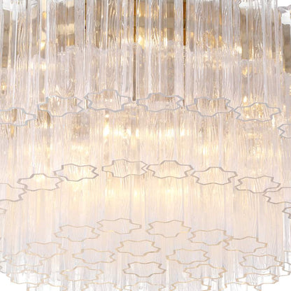 Crystorama Lighting Group Addis 16 Light 32" Wide Flush Mount Drum Ceiling Fixture with Clear Tronchi Glass Shade