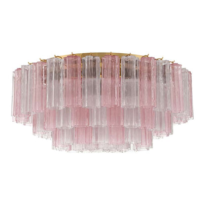 Crystorama Lighting Group Addis 16 Light 32" Wide Flush Mount Ceiling Fixture with Spring Tronchi Glass
