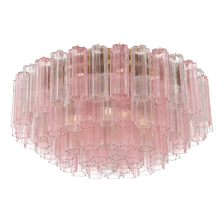 Crystorama Lighting Group Addis 16 Light 32" Wide Flush Mount Ceiling Fixture with Spring Tronchi Glass