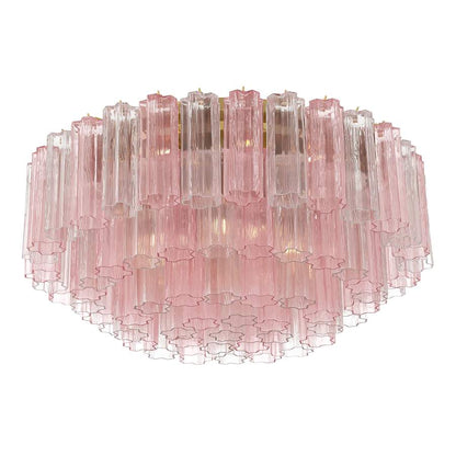 Crystorama Lighting Group Addis 16 Light 32" Wide Flush Mount Ceiling Fixture with Spring Tronchi Glass