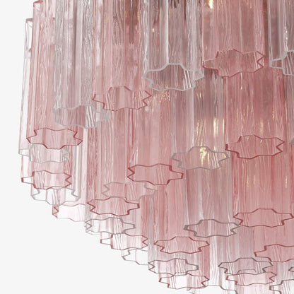 Crystorama Lighting Group Addis 16 Light 32" Wide Flush Mount Ceiling Fixture with Spring Tronchi Glass