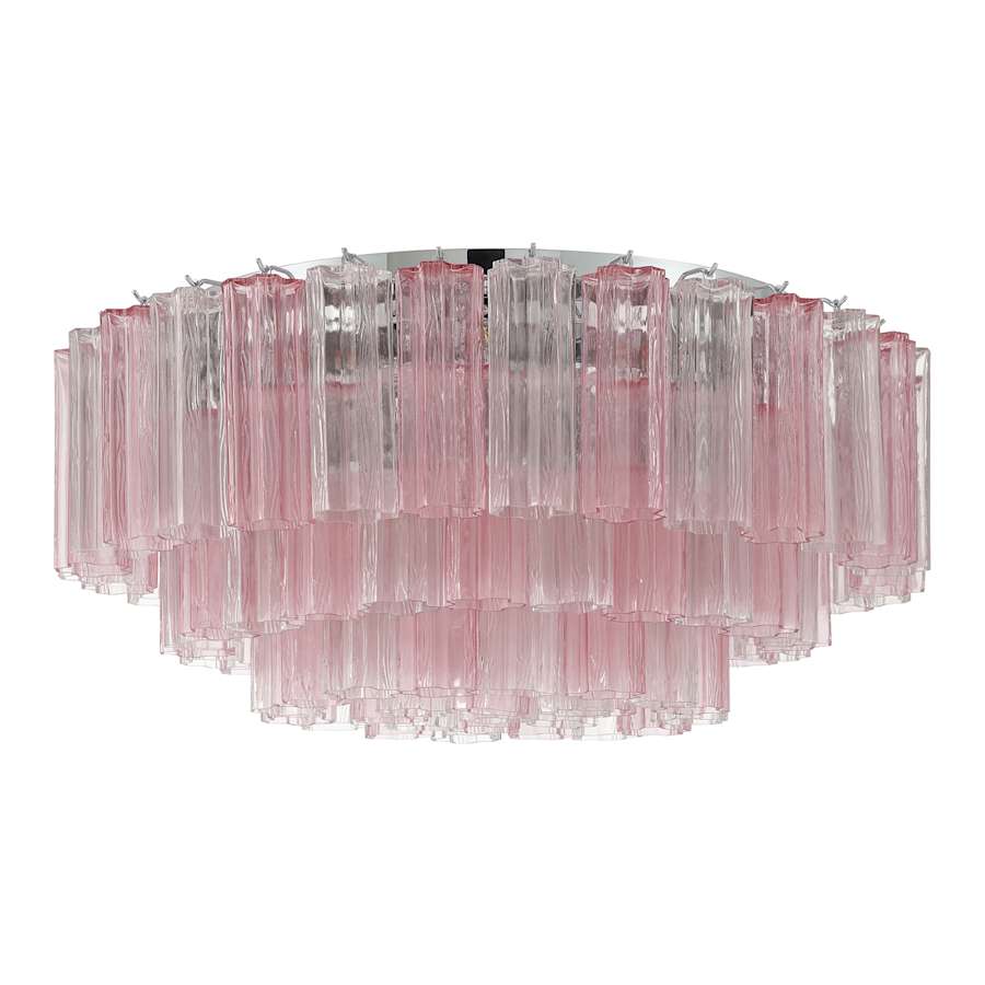 Crystorama Lighting Group Addis 16 Light 32" Wide Flush Mount Ceiling Fixture with Spring Tronchi Glass