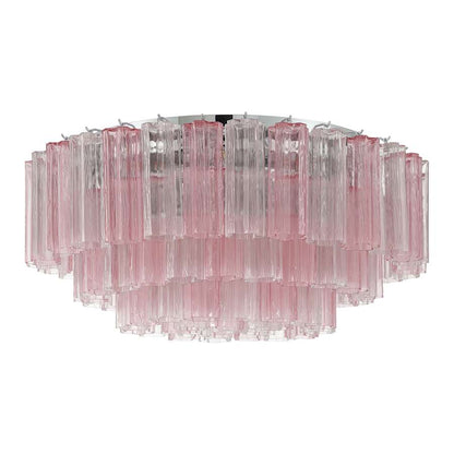 Crystorama Lighting Group Addis 16 Light 32" Wide Flush Mount Ceiling Fixture with Spring Tronchi Glass