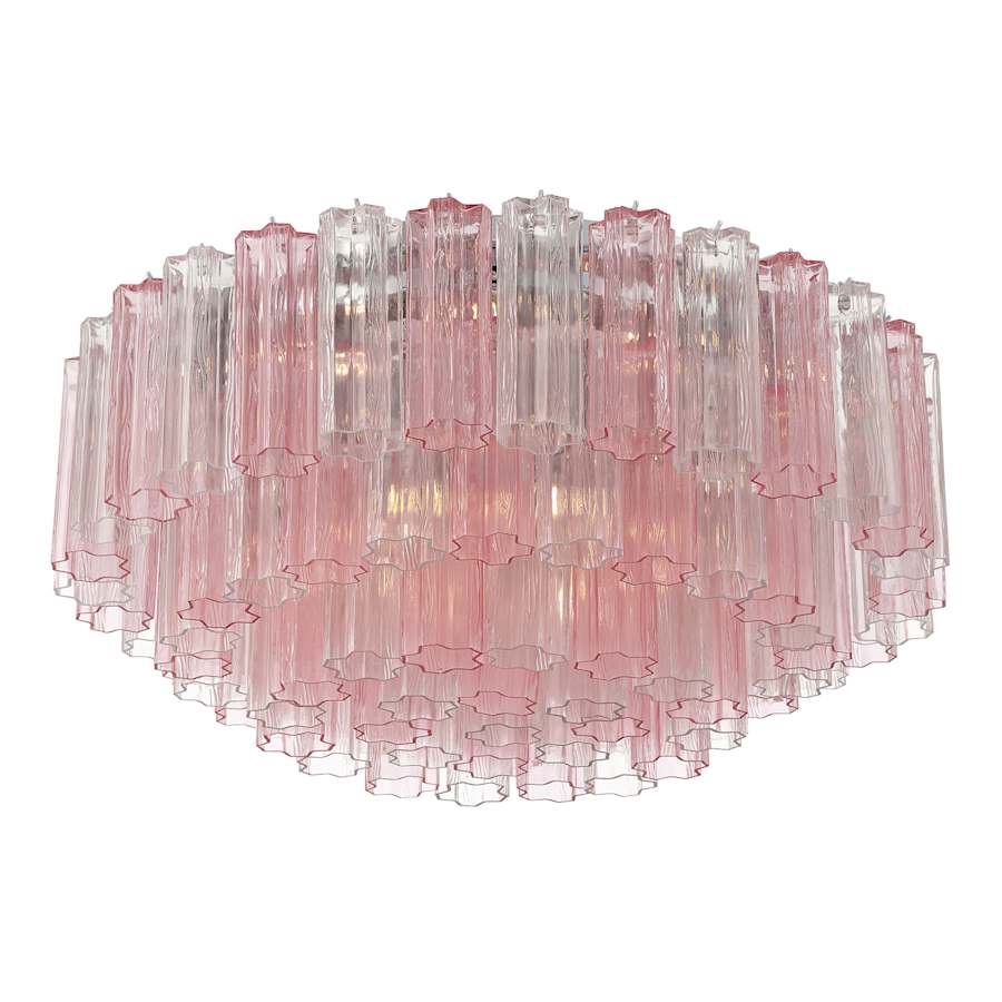 Crystorama Lighting Group Addis 16 Light 32" Wide Flush Mount Ceiling Fixture with Spring Tronchi Glass
