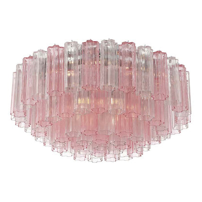 Crystorama Lighting Group Addis 16 Light 32" Wide Flush Mount Ceiling Fixture with Spring Tronchi Glass