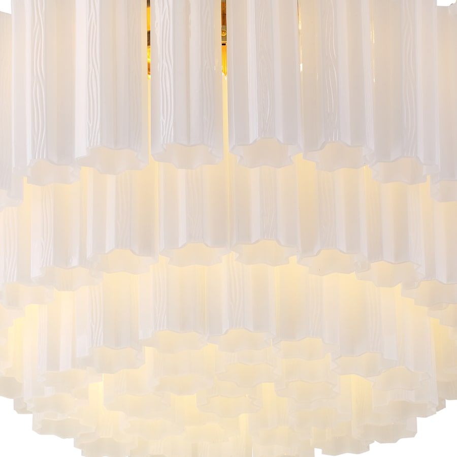 Crystorama Lighting Group Addis 16 Light 32" Wide Flush Mount Drum Ceiling Fixture with Frosted Tronchi Glass Shade