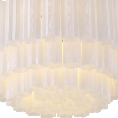 Crystorama Lighting Group Addis 16 Light 32" Wide Flush Mount Drum Ceiling Fixture with Frosted Tronchi Glass Shade