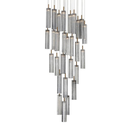 Crystorama Lighting Group Addis 26" Wide Multi Light Pendant with Smoke Glass Shades