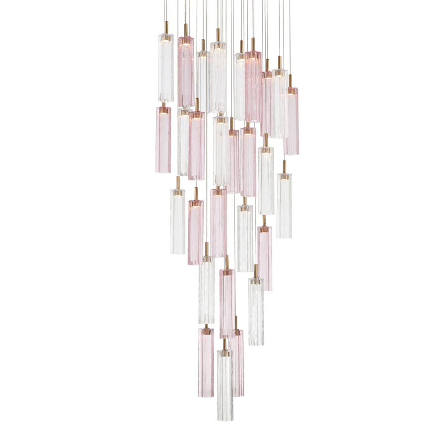 Crystorama Lighting Group Addis 26" Wide Multi Light Pendant with Spring Glass Shades