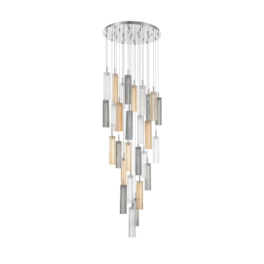 Crystorama Lighting Group Addis 26" Wide Multi Light Pendant with Autumn Glass Shades