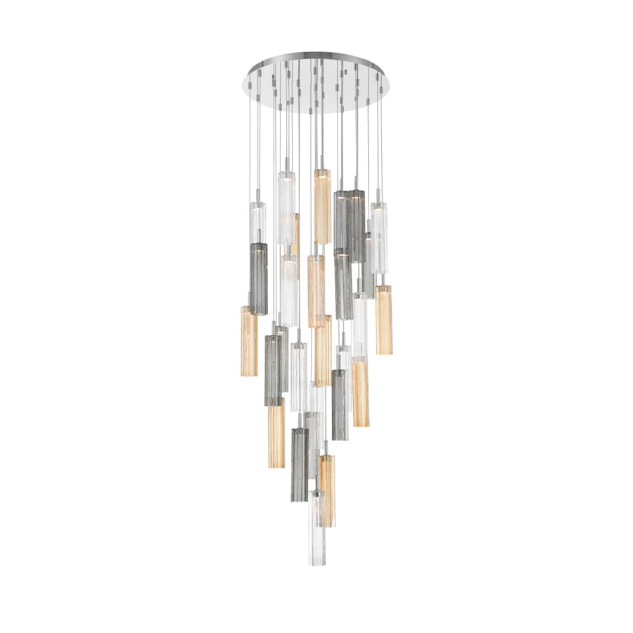 Crystorama Lighting Group Addis 26" Wide Multi Light Pendant with Autumn Glass Shades