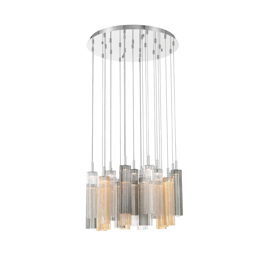 Crystorama Lighting Group Addis 26" Wide Multi Light Pendant with Autumn Glass Shades