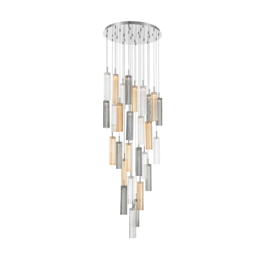 Crystorama Lighting Group Addis 26" Wide Multi Light Pendant with Autumn Glass Shades