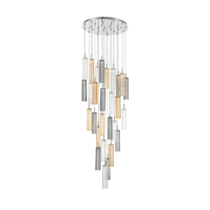 Crystorama Lighting Group Addis 26" Wide Multi Light Pendant with Autumn Glass Shades