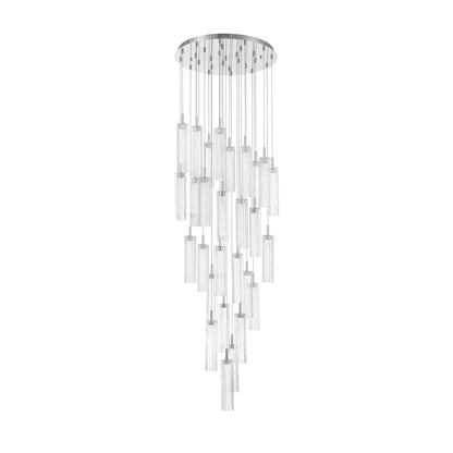 Crystorama Lighting Group Addis 26" Wide Multi Light Pendant with Clear Glass Shades