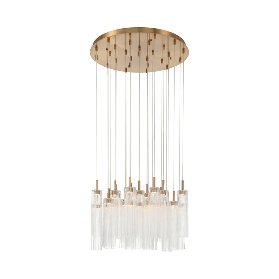 Crystorama Lighting Group Addis 26" Wide Multi Light Pendant with Clear Glass Shades