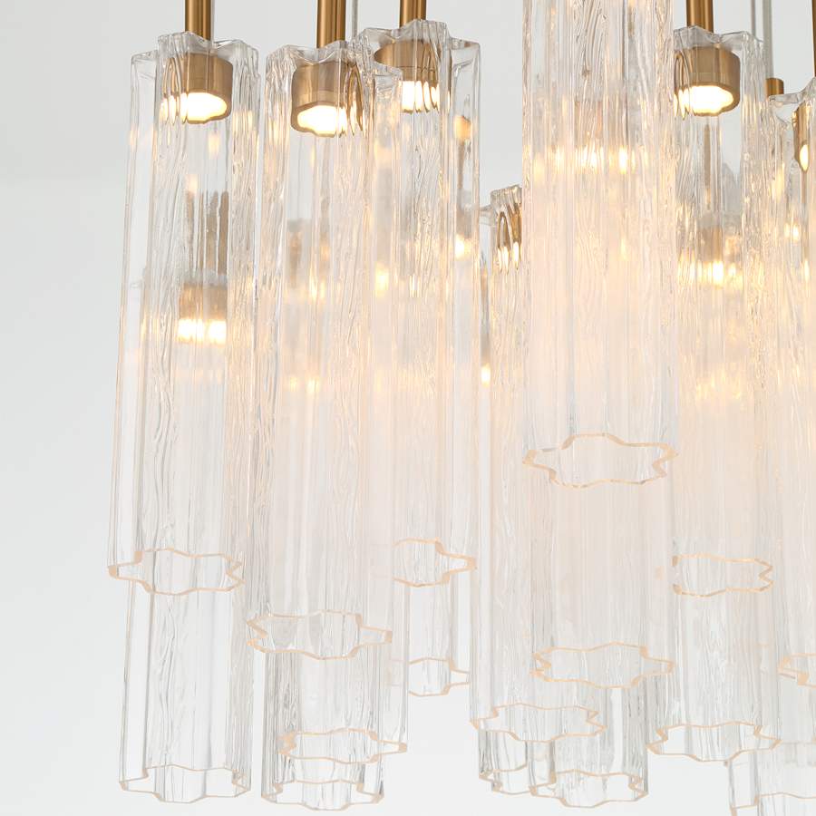 Crystorama Lighting Group Addis 26" Wide Multi Light Pendant with Clear Glass Shades