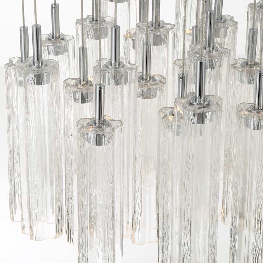 Crystorama Lighting Group Addis 26" Wide Multi Light Pendant with Clear Glass Shades