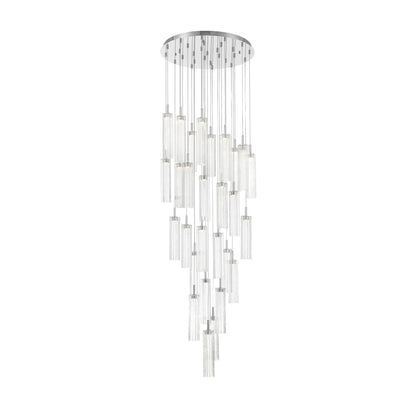 Crystorama Lighting Group Addis 26" Wide Multi Light Pendant with Clear Glass Shades