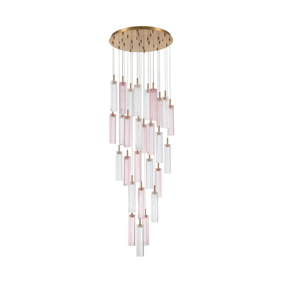Crystorama Lighting Group Addis 26" Wide Multi Light Pendant with Spring Glass Shades