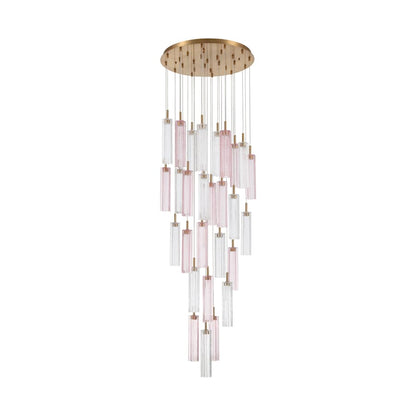 Crystorama Lighting Group Addis 26" Wide Multi Light Pendant with Spring Glass Shades