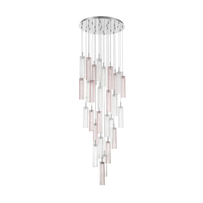 Crystorama Lighting Group Addis 26" Wide Multi Light Pendant with Spring Glass Shades
