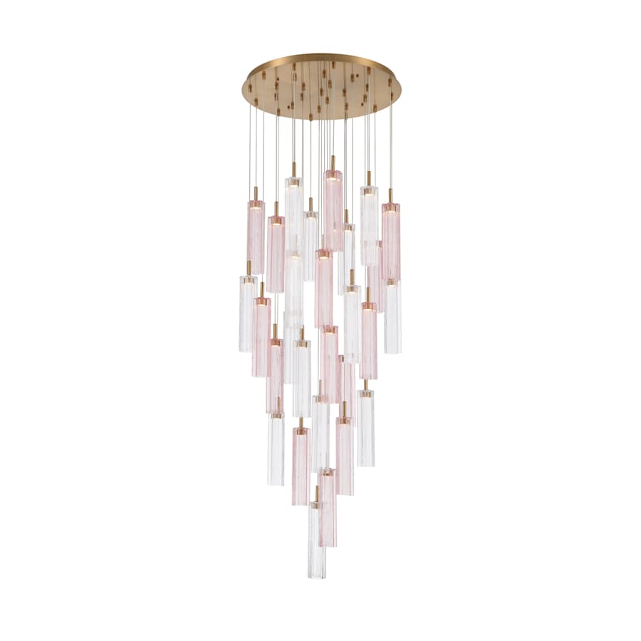 Crystorama Lighting Group Addis 26" Wide Multi Light Pendant with Spring Glass Shades