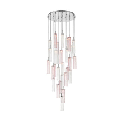 Crystorama Lighting Group Addis 26" Wide Multi Light Pendant with Spring Glass Shades