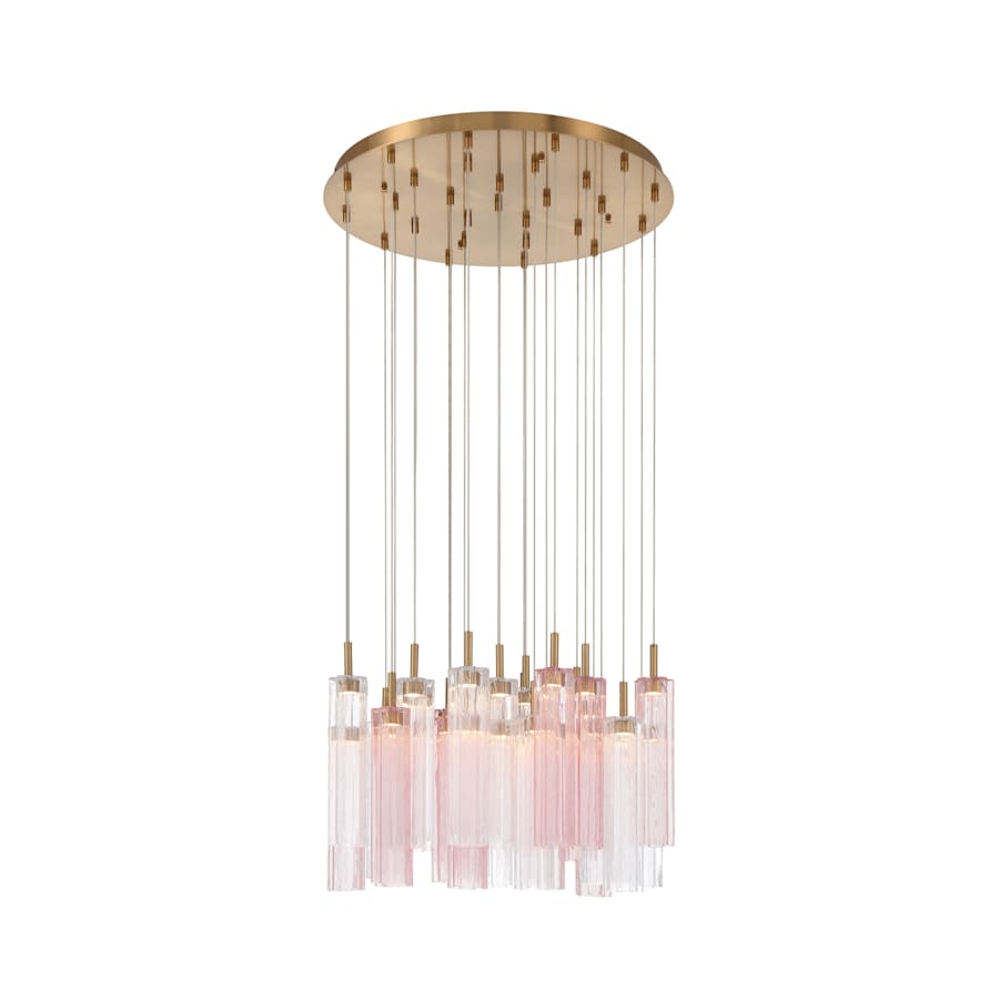 Crystorama Lighting Group Addis 26" Wide Multi Light Pendant with Spring Glass Shades