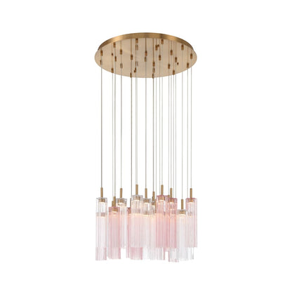 Crystorama Lighting Group Addis 26" Wide Multi Light Pendant with Spring Glass Shades