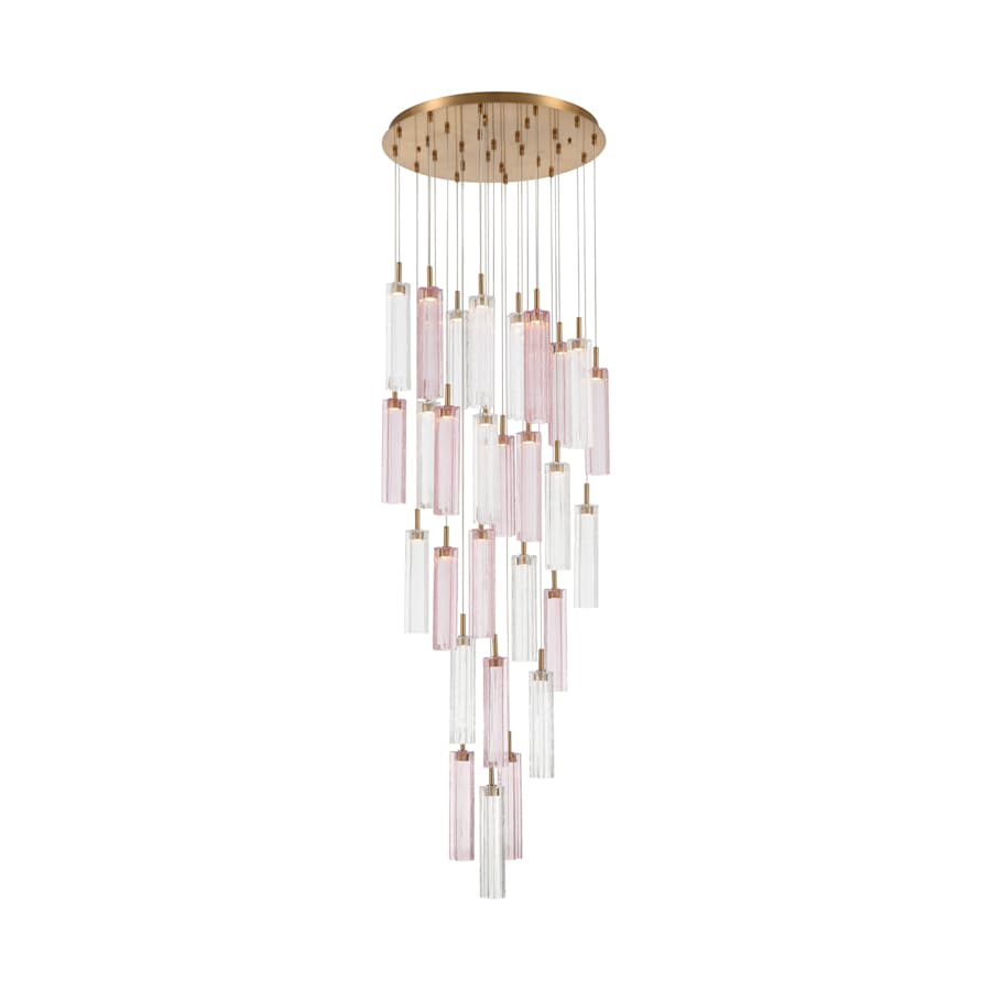 Crystorama Lighting Group Addis 26" Wide Multi Light Pendant with Spring Glass Shades