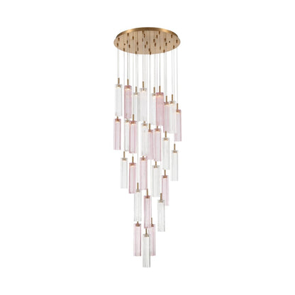 Crystorama Lighting Group Addis 26" Wide Multi Light Pendant with Spring Glass Shades